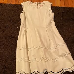 Ted Baker dress size fits like 12, has size 5 tall (36) listed